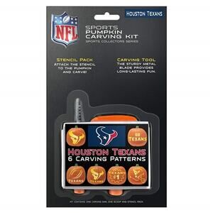 NFL Texans Pumpkin Carving Kit Houston Team Logo 6 Designs Stencil Fall New